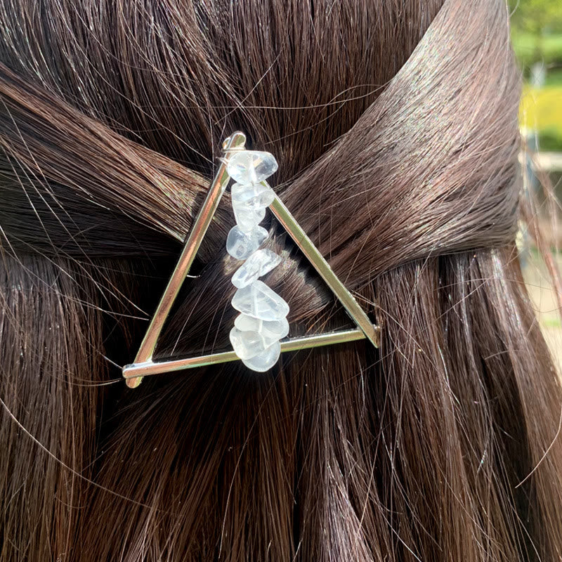 Olivenorma Cristal Triangle Gravier Géométrique Accessoires pour Cheveux Peigne Épingle à Cheveux 