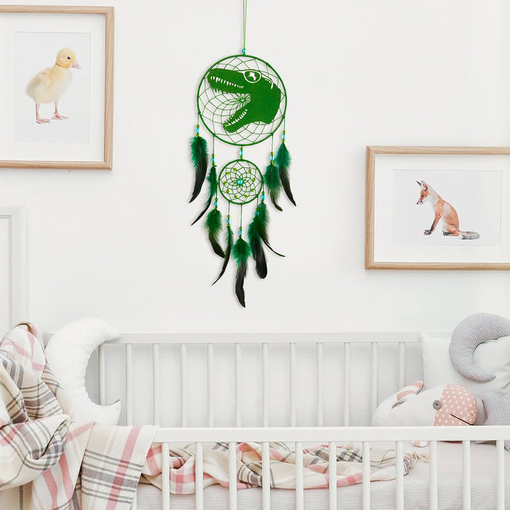 Attrape-rêves en plumes de dinosaure Olivenorma pour enfants