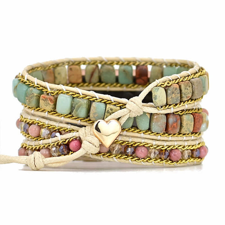 Bracelet enroulé Olivenorma en amazonite pour Apple Watch