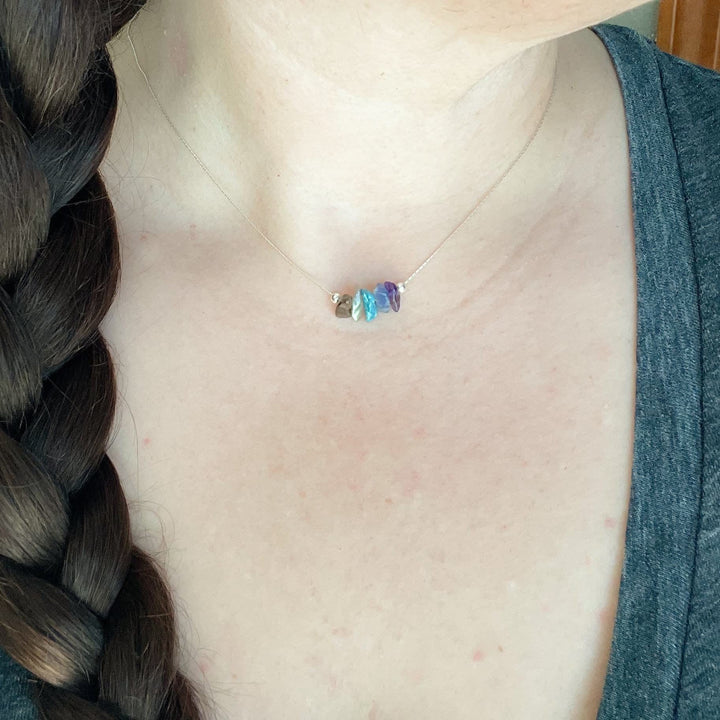 Collier ras du cou signe du zodiaque en pierre naturelle Olivenorma