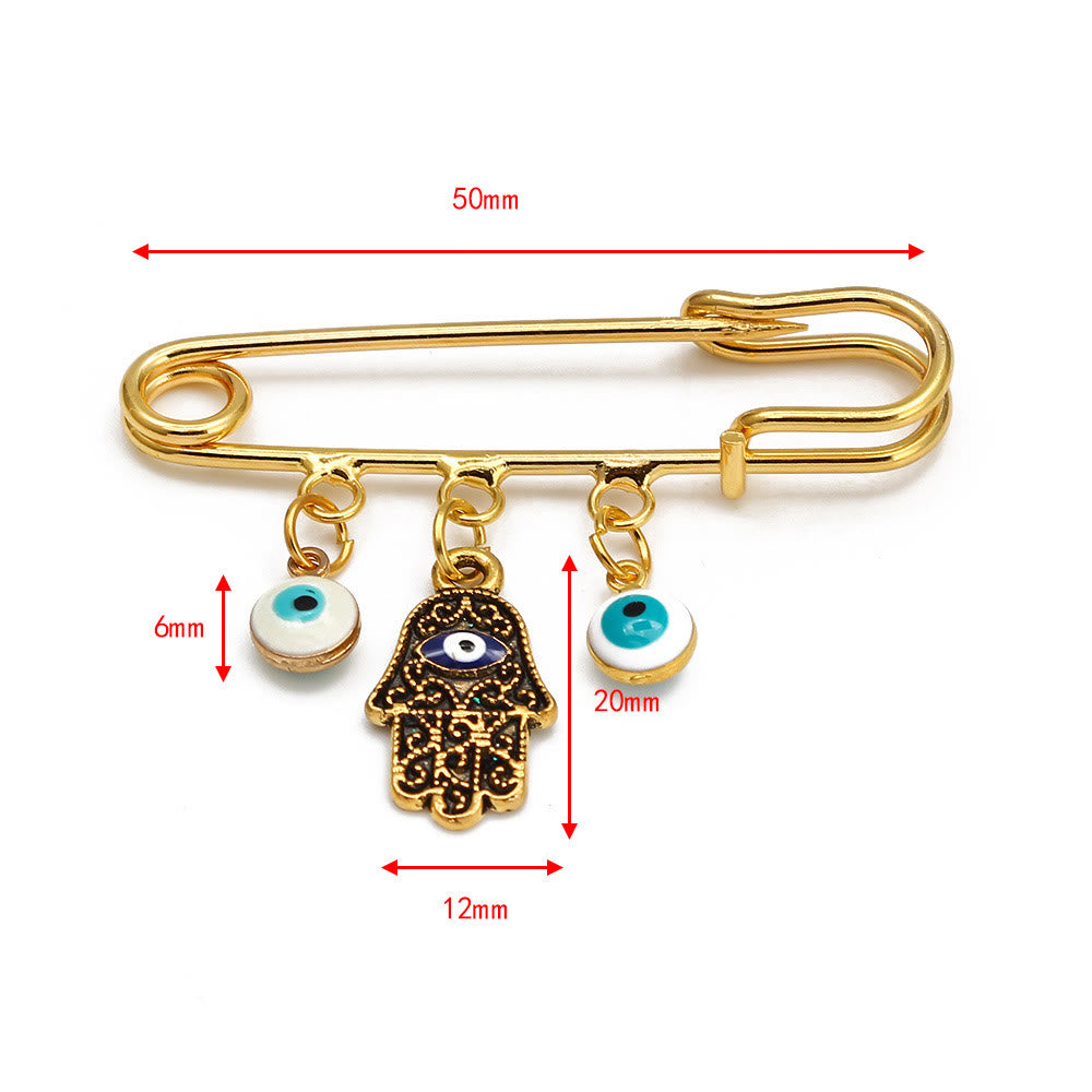 Broche Olivenorma série Evil Eye Hamsa - Mauvais œil et Hamsa noire - image 5