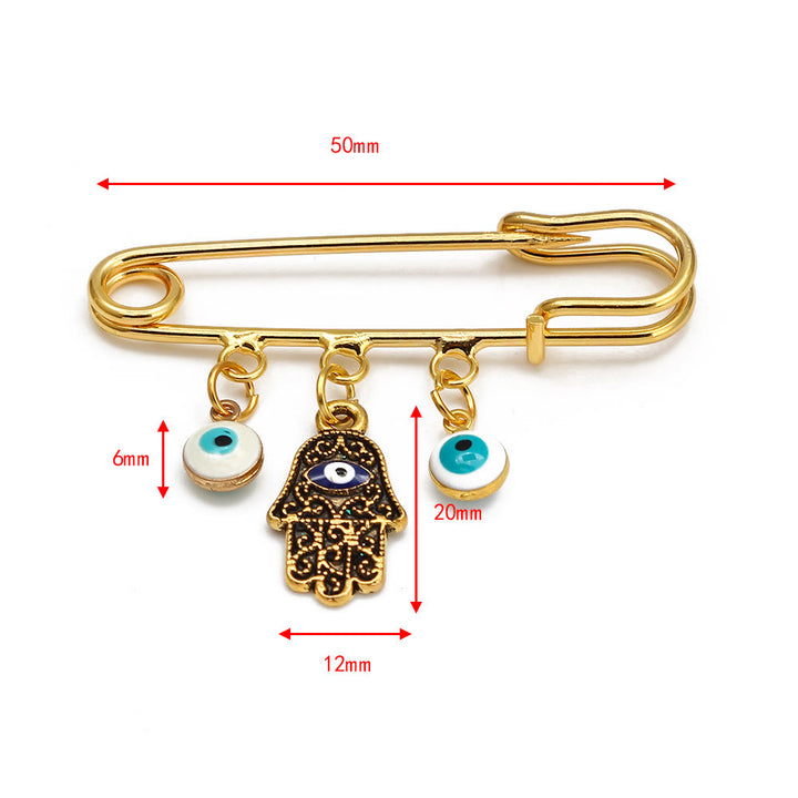Broche Olivenorma série Evil Eye Hamsa - Mauvais œil et Hamsa noire - image 5