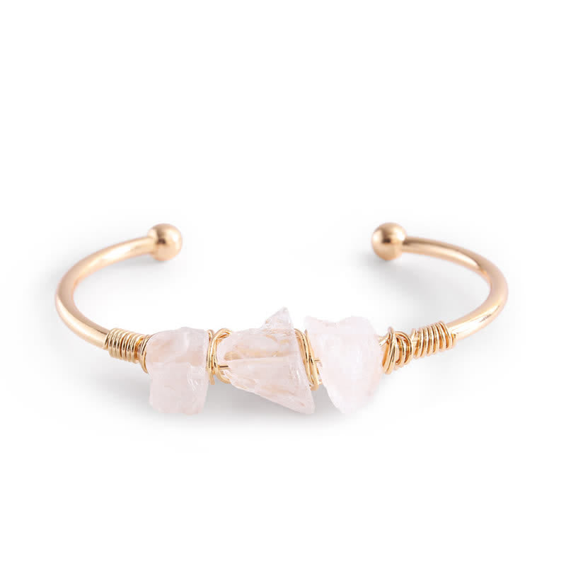 Bracelet vintage en cristal brut et pierres précieuses Olivenorma