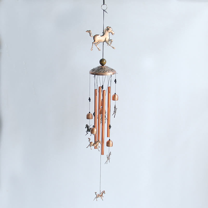 Carillon éolien suspendu en métal avec motif Olivenorma et hibou