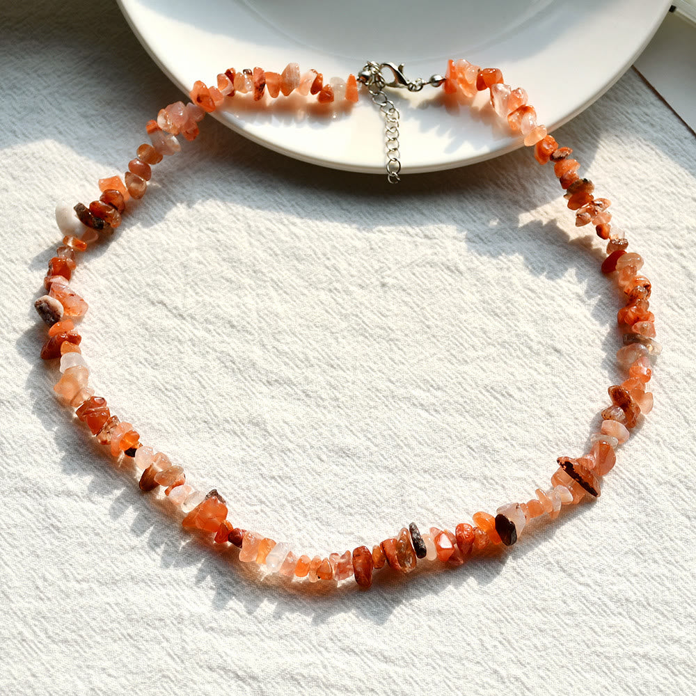 Collier en cristal poli de forme irrégulière Olivenorma