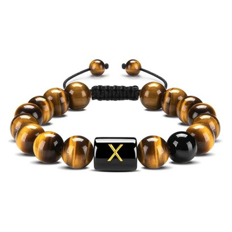 Bracelet de protection lettre œil de tigre - Œil de tigre - X - image 27