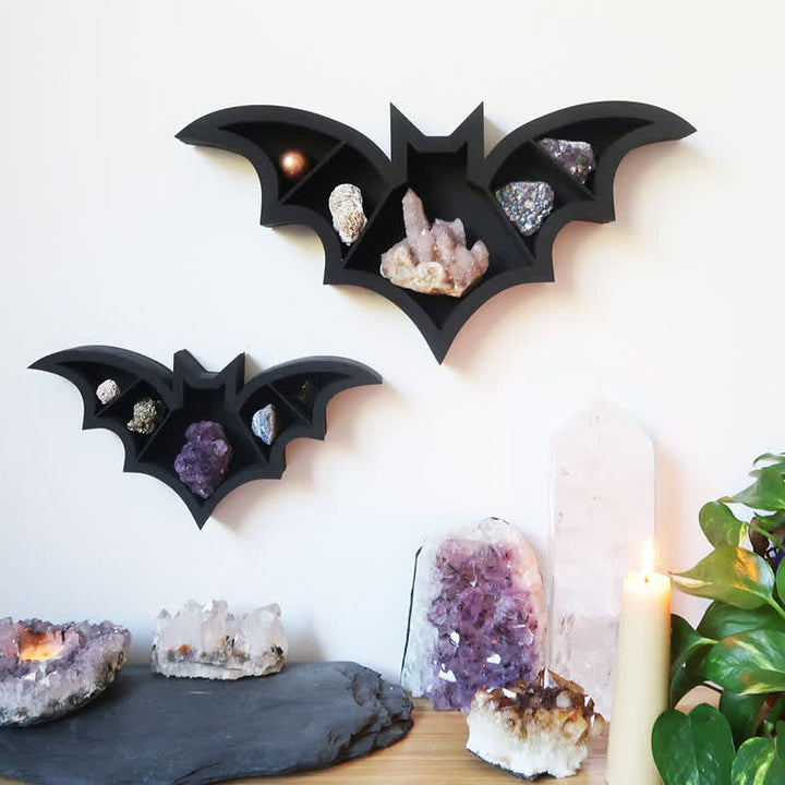 Etagère en cristal en bois en forme de chauve-souris Olivenorma