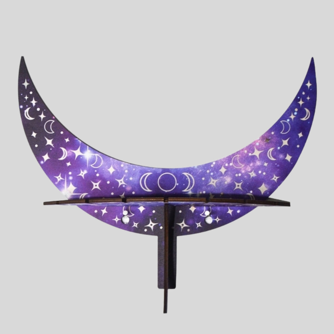 Étagères en cristal de sorcière en bois Crescent Olivenorma - Violet - Grand : 15"*11,6"*3,5" (38,1*29,6*8,9 cm) - image 5