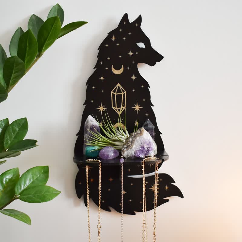 Etagère en cristal pour autel du loup céleste Olivenorma 