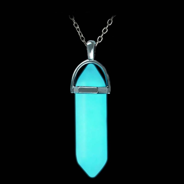 Collier en pierre de lune à colonne hexagonale Olivenorma 