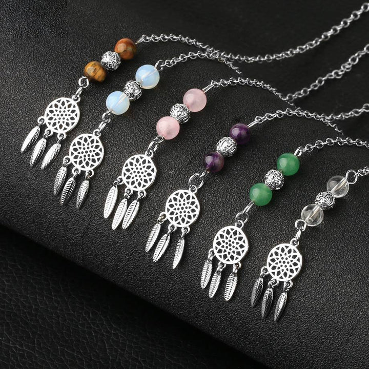 Pendule Lotus Metatron en cristal naturel Olivenorma