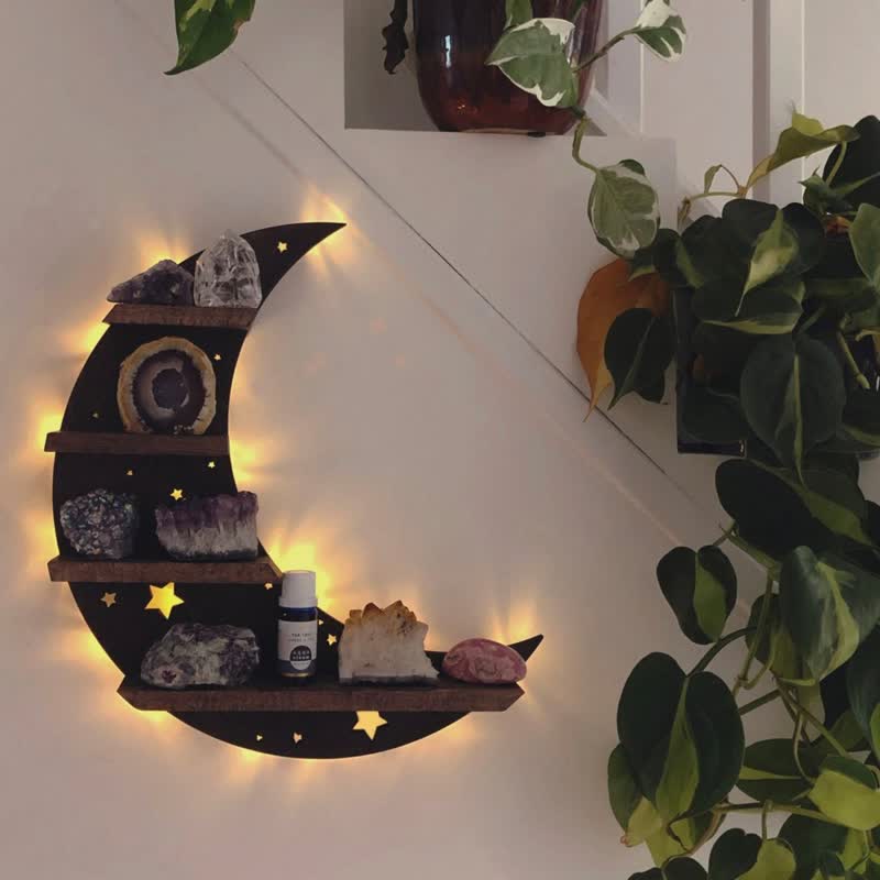 Etagère en cristal en forme de croissant de lune Olivenorma