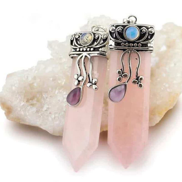 Collier en pierre naturelle de protection de la déesse Olivenorma 