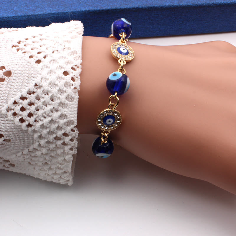 Bracelet en or contre le mauvais œil « Always Protected » Olivenorma