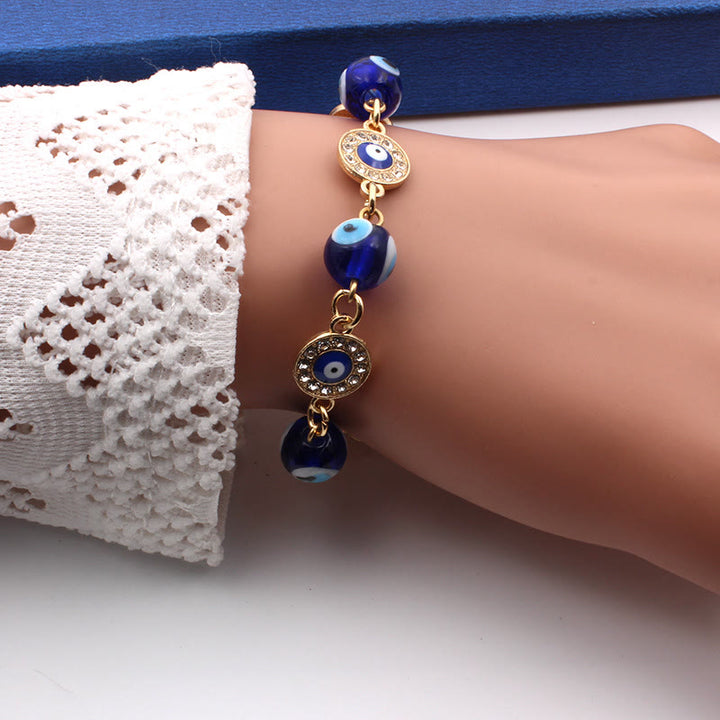 Bracelet en or contre le mauvais œil « Always Protected » Olivenorma