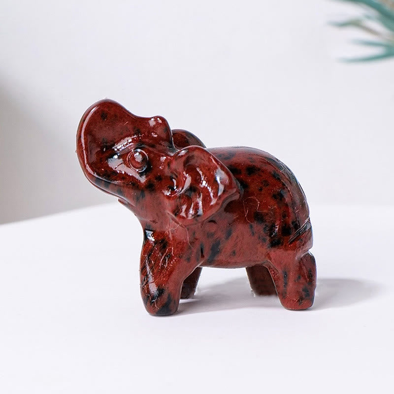 Ornement en pierre précieuse sculptée en cristal naturel Olivenorma - Obsidienne rouge - image 28
