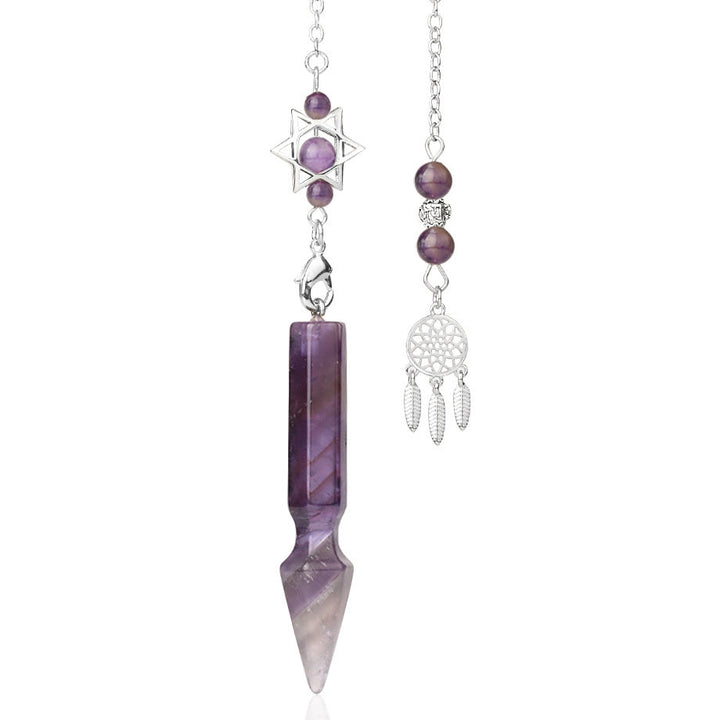 Pendule Lotus Metatron en cristal naturel Olivenorma
