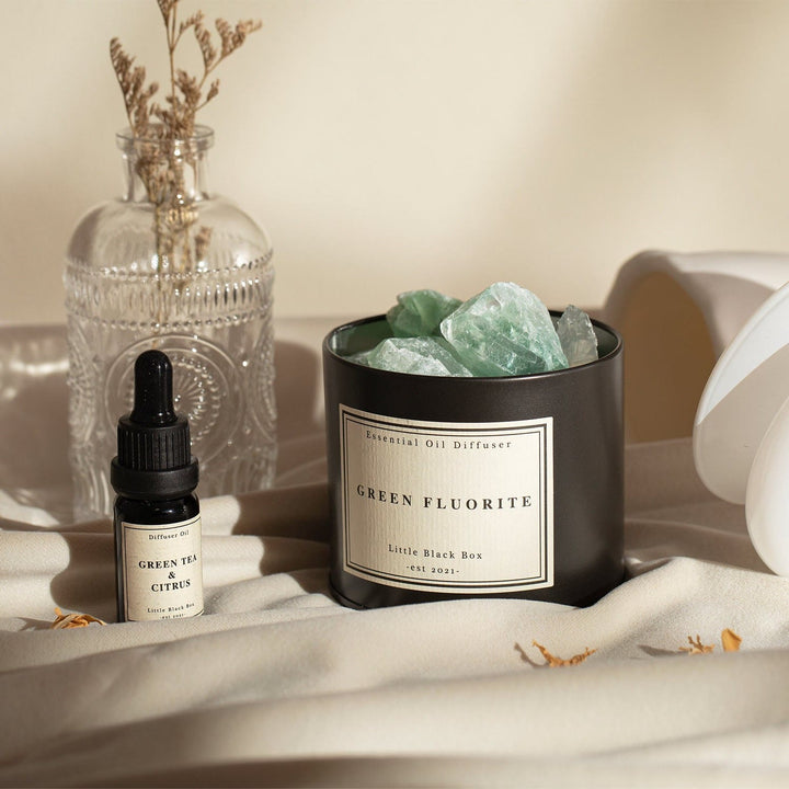 Coffret cadeau d'aromathérapie en cristal pour diffuseur d'huiles essentielles Olivenorma 