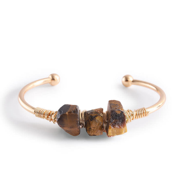 Bracelet vintage en cristal brut et pierres précieuses Olivenorma