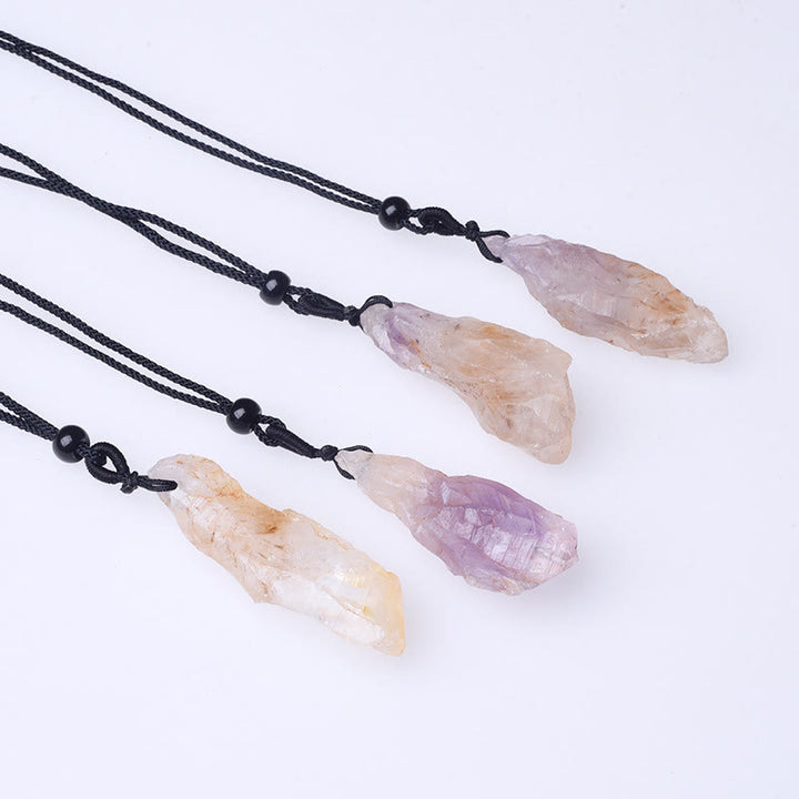Collier pendentif en cristal naturel Super Seven d' Olivenorma