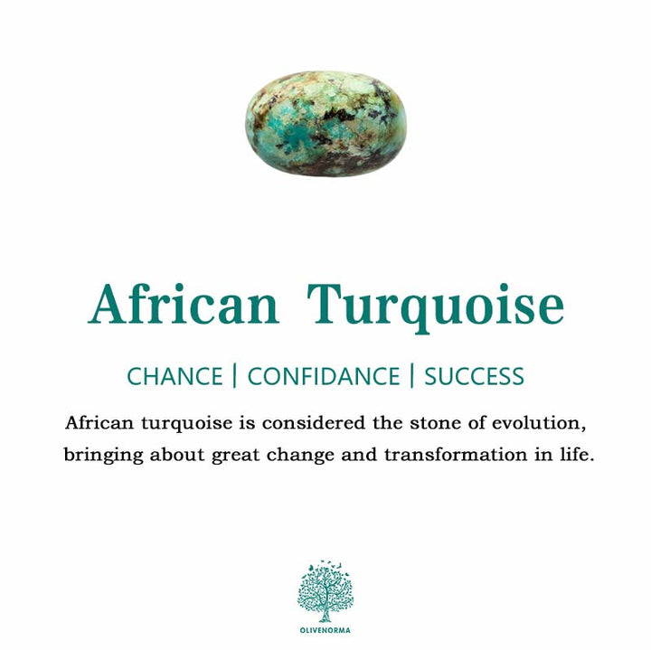 Bague ajustable en turquoise africaine Olivenorma