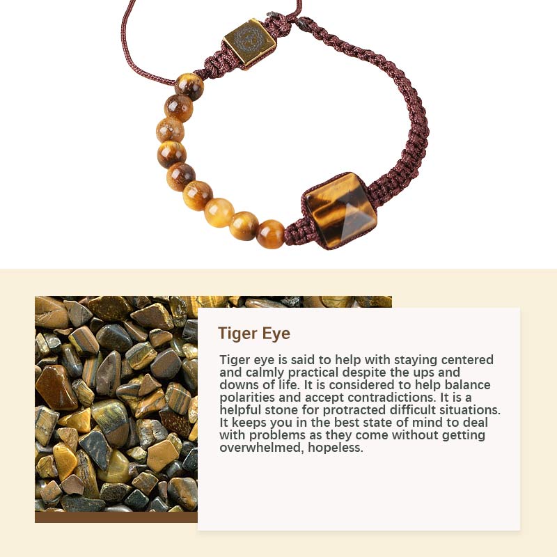 Bracelet de protection en œil de tigre naturel