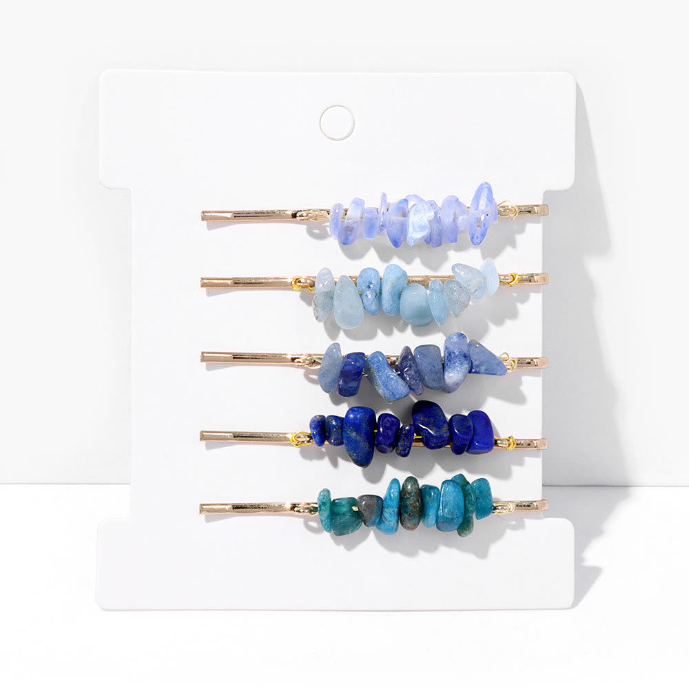 Lot de 5 épingles à cheveux en cristal de guérison Olivenorma