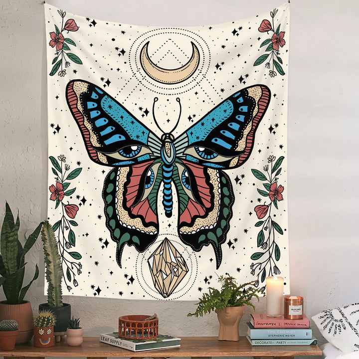 Tapisserie Papillon Papillon Olivenorma Noir Blanc