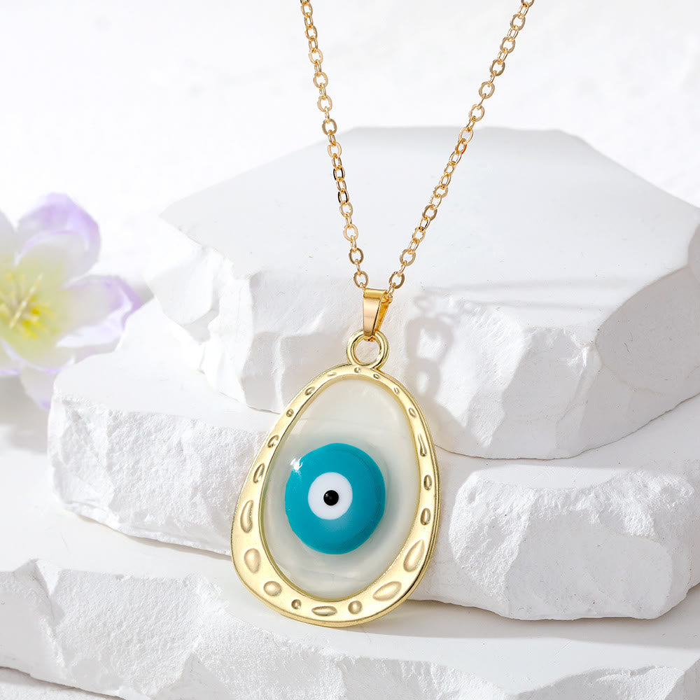 Collier en époxy multicolore contre le mauvais œil Olivenorma 