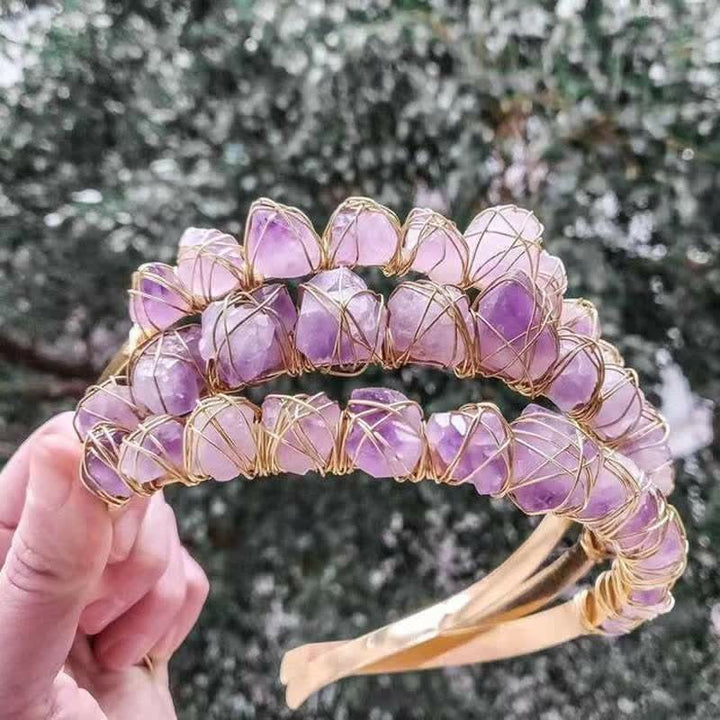 Postiche artisanal Olivenorma en cristal d'améthyste