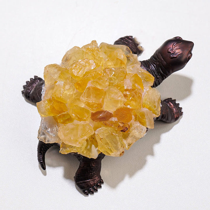 Lampe décorative en forme de tortue en cristal naturel Olivenorma 