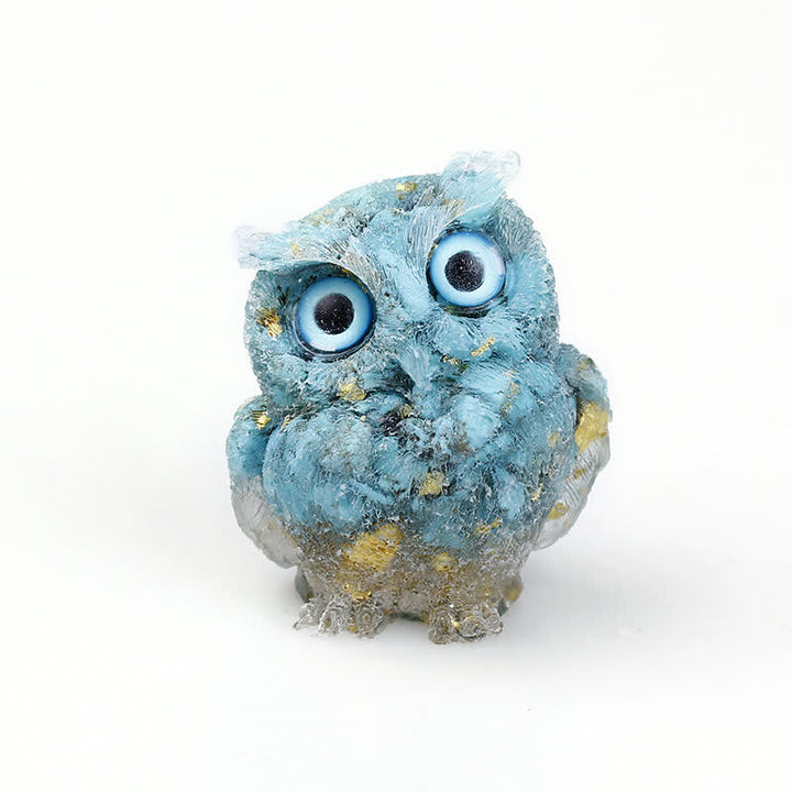 Figurine de hibou en cristal Olivenorma Wise Guardian, décoration en pierre précieuse - Turquoise + Feuille - 2,28 po (L) * 1,89 po (l) * 1,53 po (H) - image 38