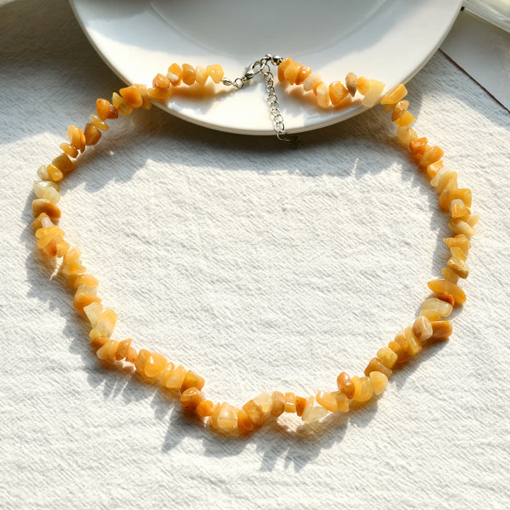 Collier en cristal poli de forme irrégulière Olivenorma