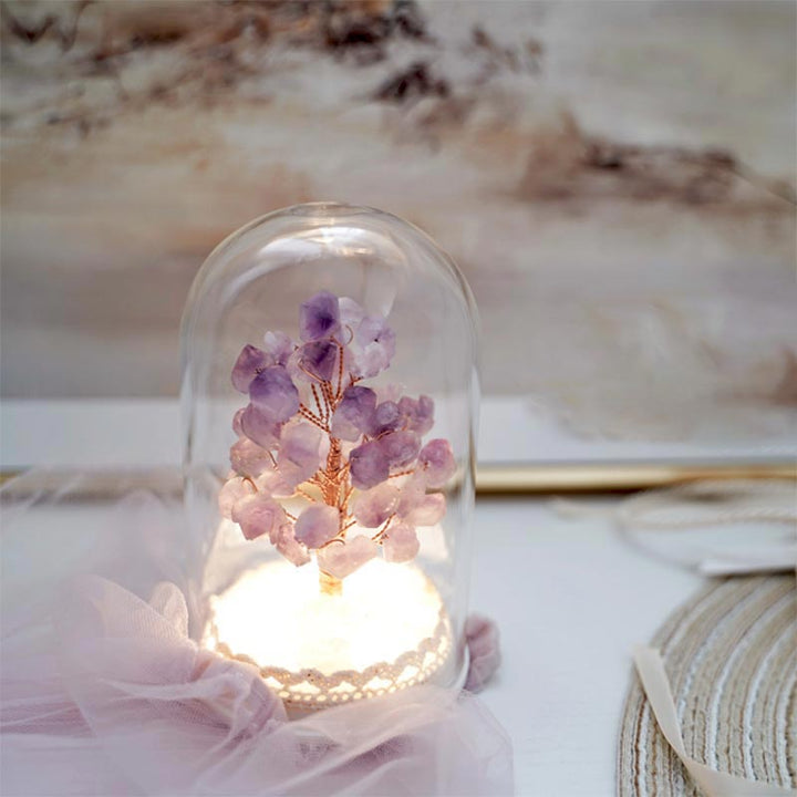 Décoration de Noël en forme de veilleuse en pierre de cristal Olivenorma 