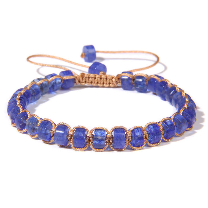 Bracelet tissé en perles de pierre naturelle Olivenorma