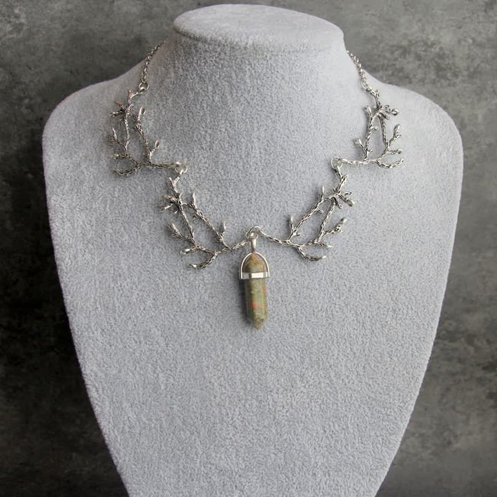 Olivenorma « La Lumière du Mantra » – Collier Hexagonal en Cristal Naturel 