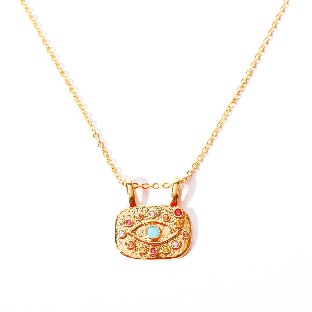Collier Olivenorma Evil Eye en plaqué cuivre ou zircon