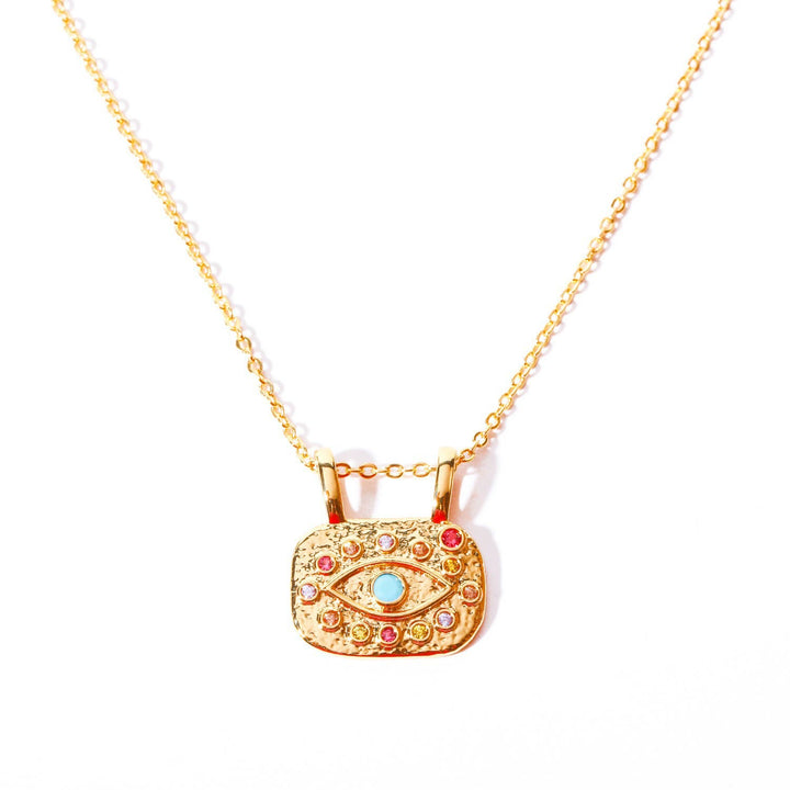 Collier Olivenorma Evil Eye en plaqué cuivre ou zircon