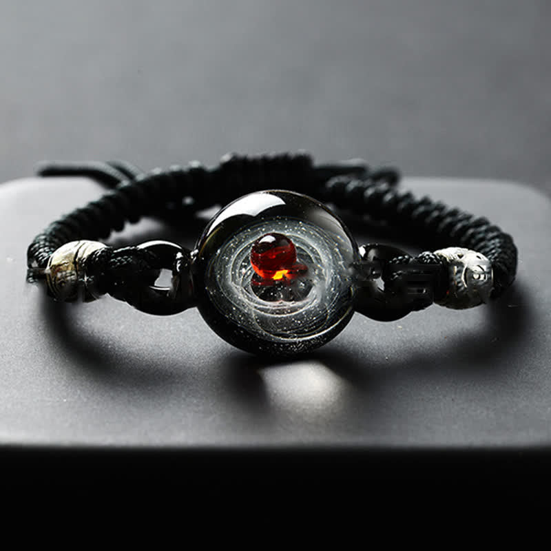 Bracelet créatif en verre avec nébuleuse de l'univers étoilé d' Olivenorma