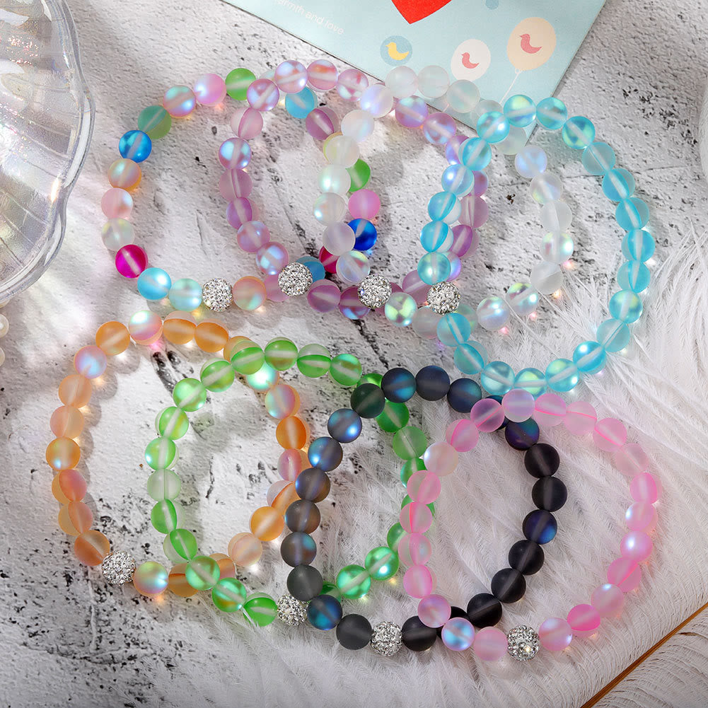 Bracelet Olivenorma en perles de verre et cristal de zircon