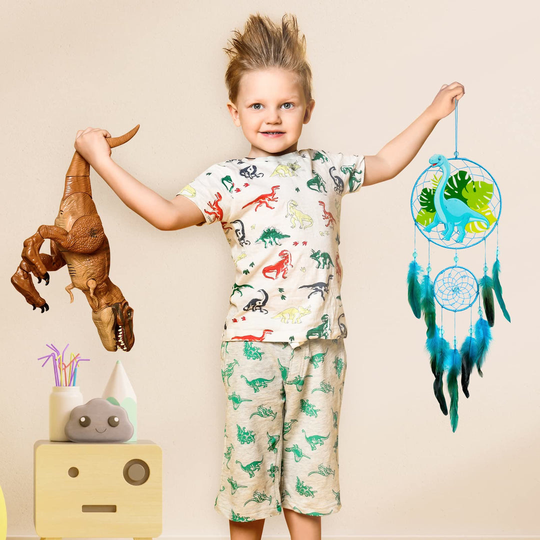 Attrape-rêves en plumes de dinosaure Olivenorma pour enfants