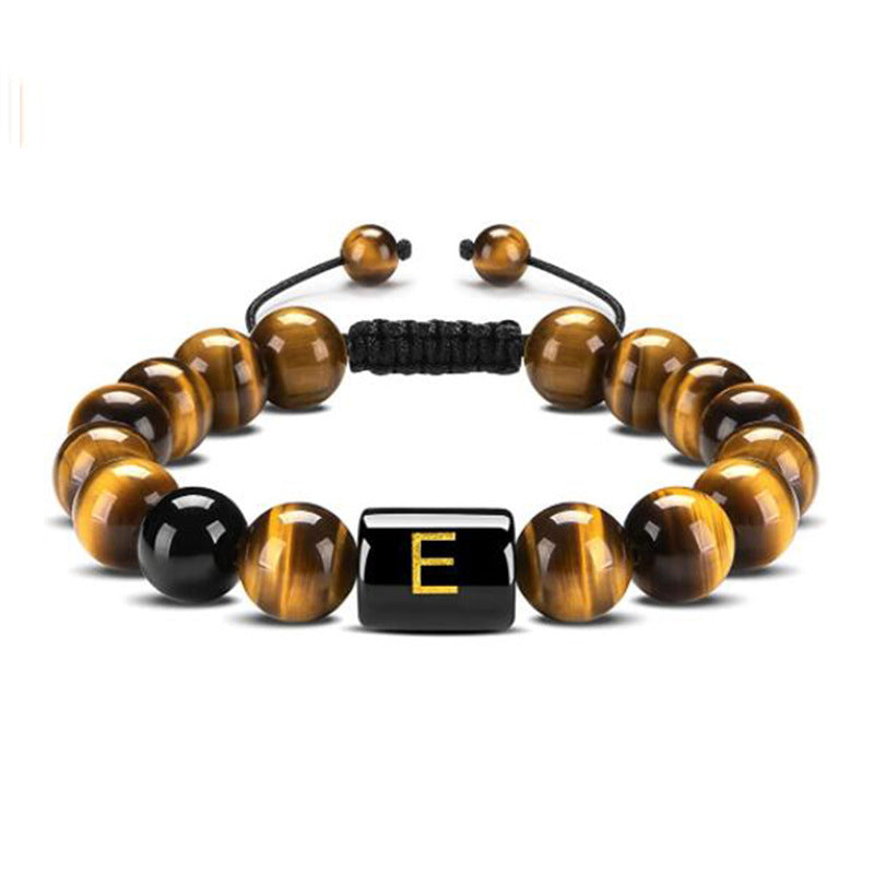 Bracelet de protection lettre œil de tigre - Œil de tigre - E - image 8
