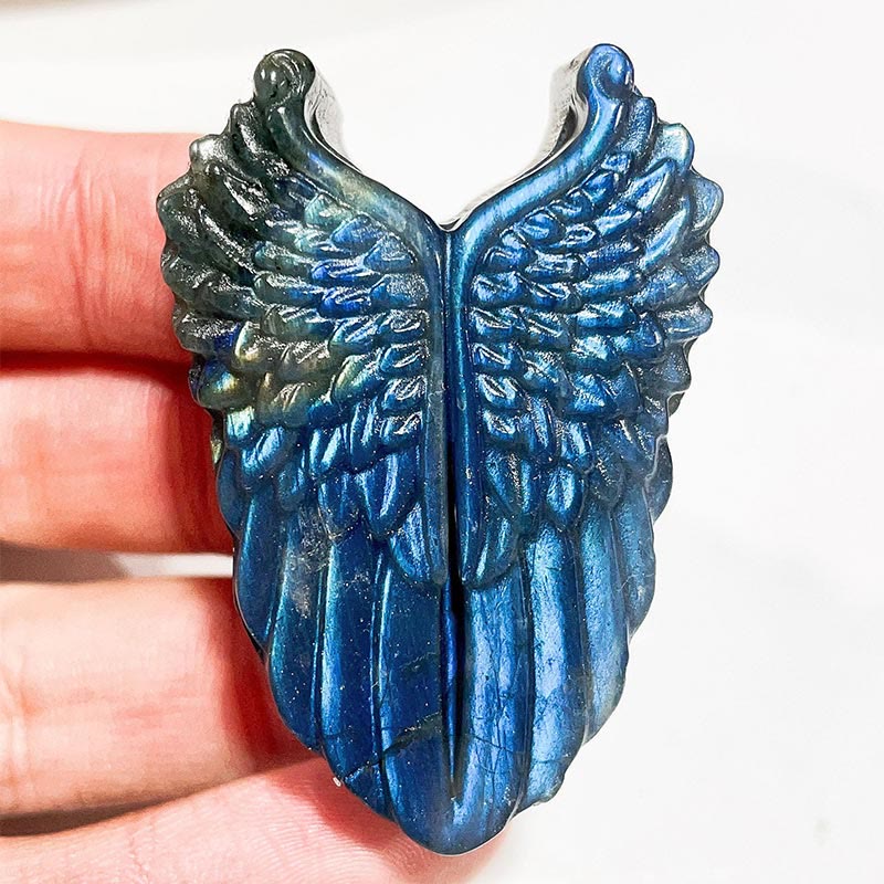 Ornements de visage de lune en labradorite naturelle Olivenorma Décoration en pierres précieuses