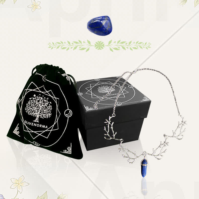 Olivenorma « La Lumière du Mantra » – Collier Hexagonal en Cristal Naturel 