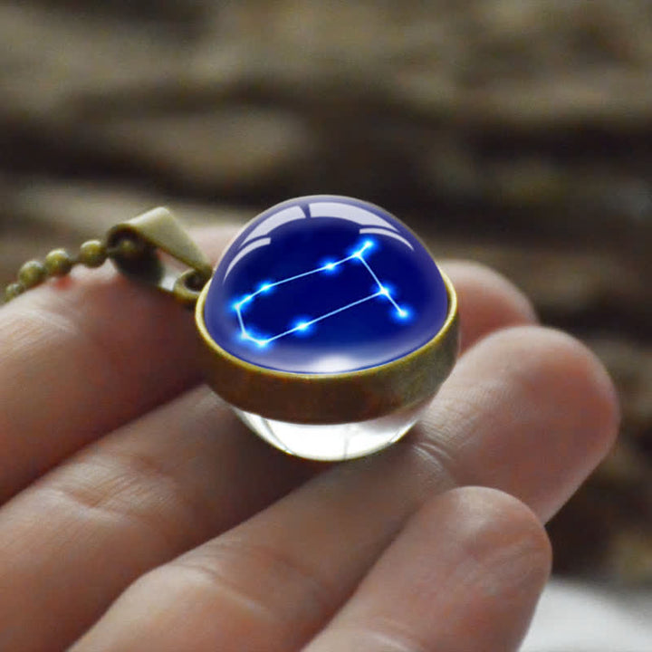 Collier en verre étoilé avec étoile du zodiaque Olivenorma