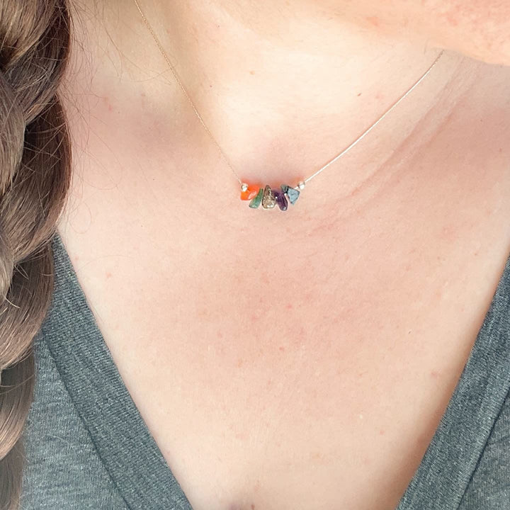 Collier ras du cou signe du zodiaque en pierre naturelle Olivenorma