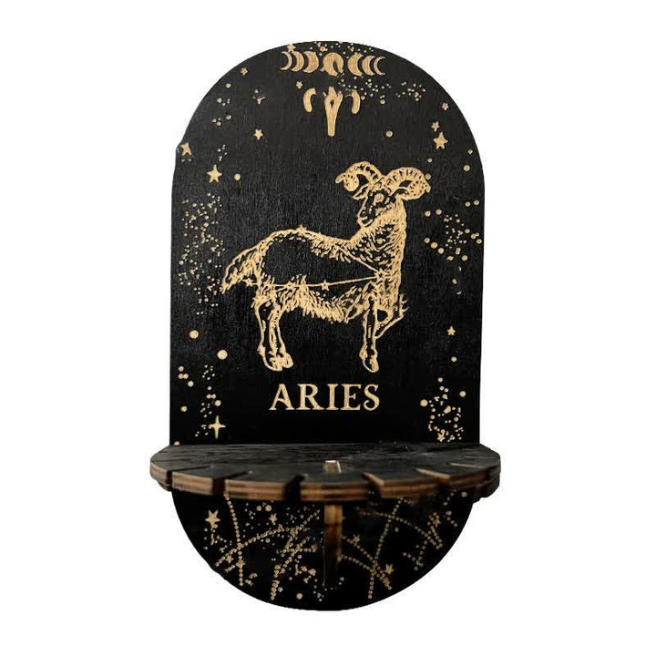 Petite étagère en bois et cristal sibylline délicate