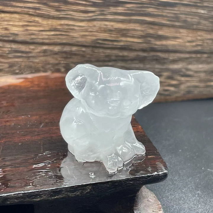 Olivenorma 1,2 pouces sculpté mignon koala figurine décoration en pierre précieuse