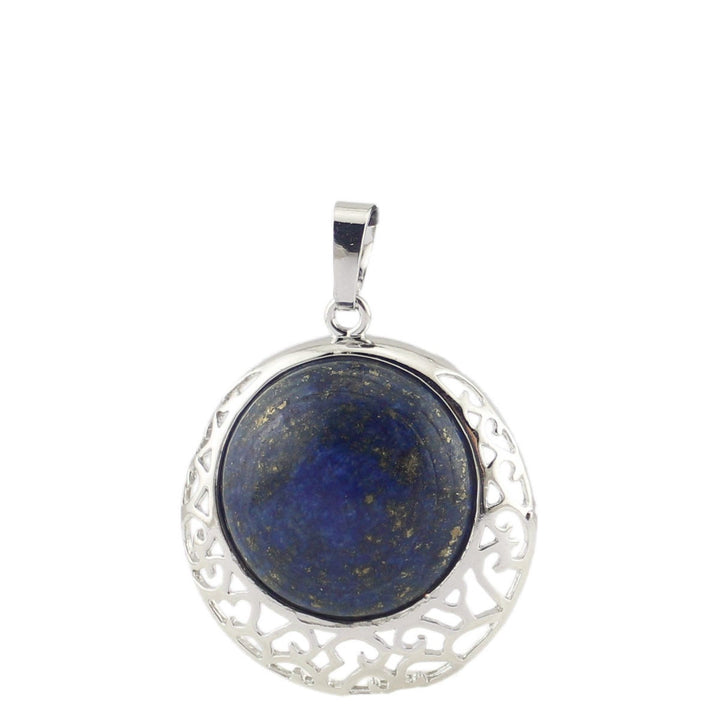 Collier ajustable en véritable pierre de cristal ronde Olivenorma