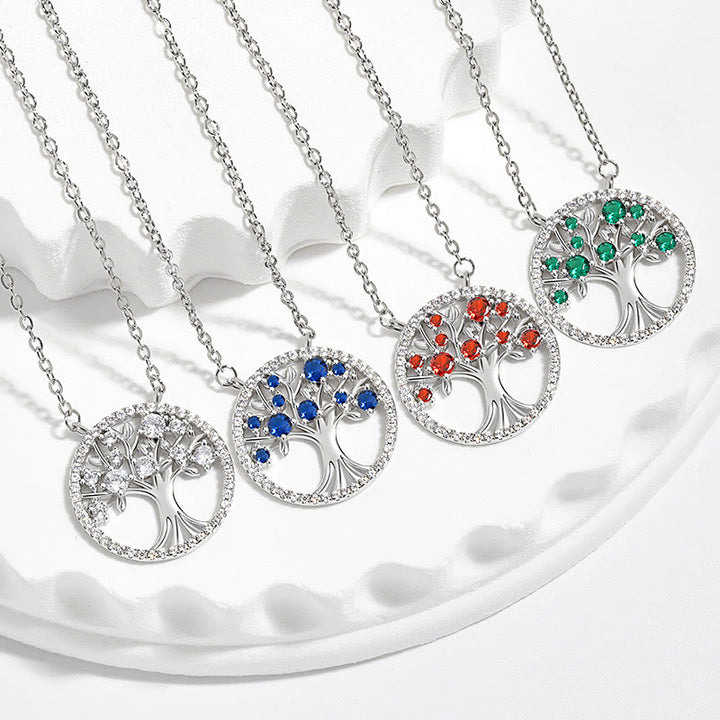 Olivenorma "Endless Growth" - Collier Arbre de Vie en Zircon
